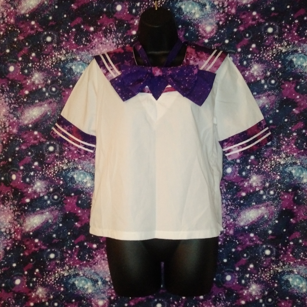 SpreePicky Purple Pink Galaxy Seifuku Top
